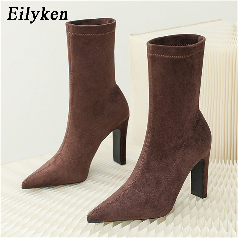 Eilyken Winter Thick Heel Sock - Sock Boot Women ulasan dan harga