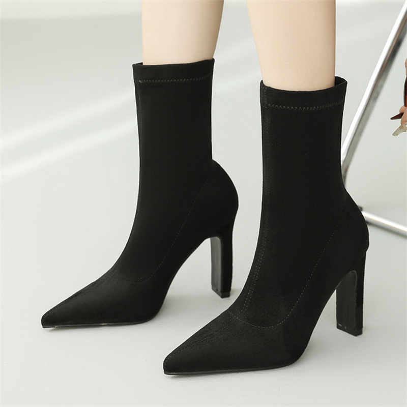 Eilyken Winter Thick Heel Sock - Sock Boot Women ulasan dan harga