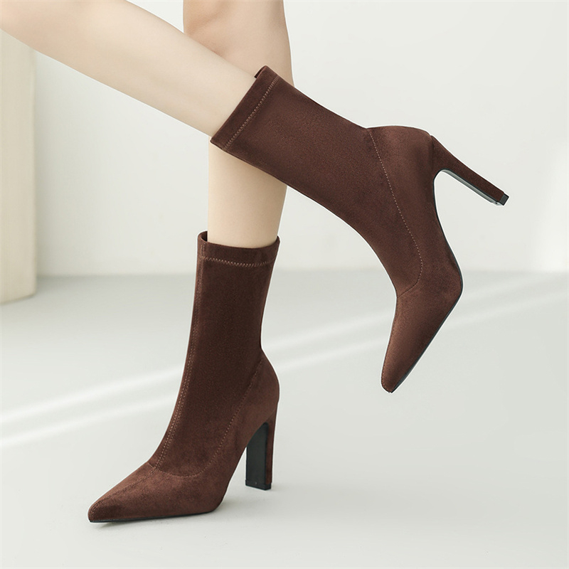 Eilyken Winter Thick Heel Sock - Sock Boot Women ulasan dan harga