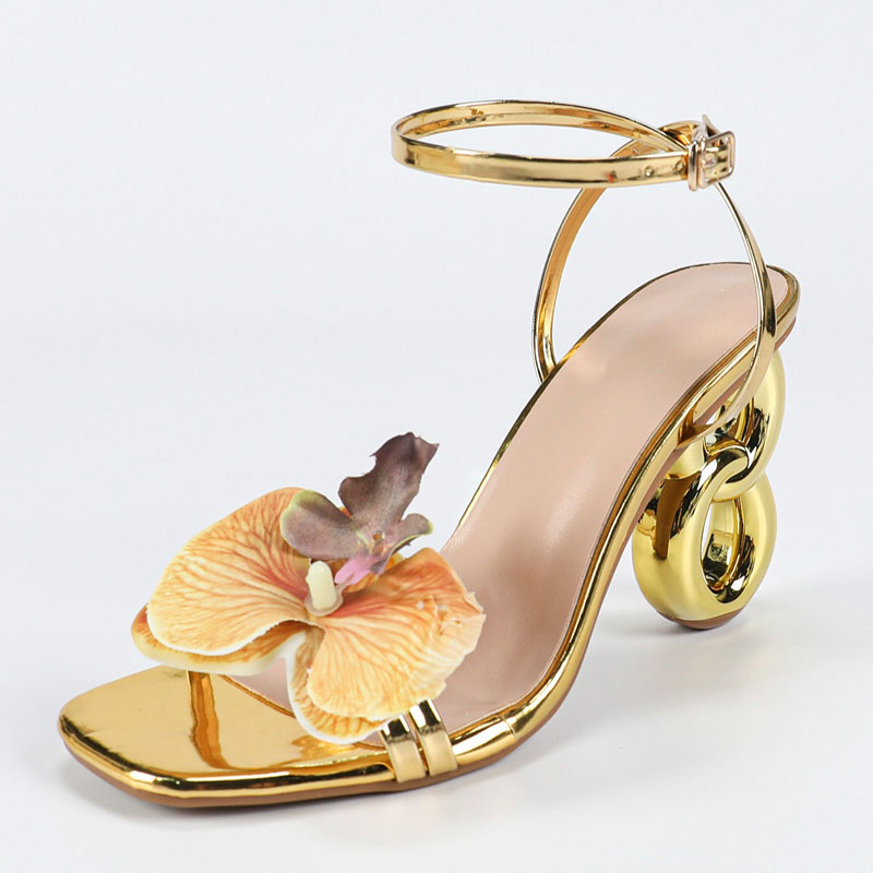 Aneikeh Golden Open Toe Buckle - Women'S Shoes Quality ulasan dan harga