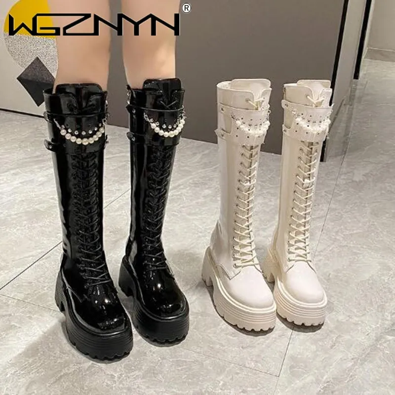 Winter Leather Warm Plush Boot - Knee High Boots Women ulasan dan harga