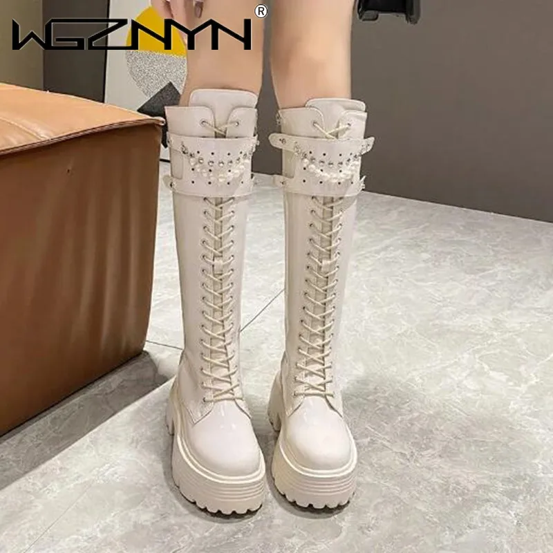 Winter Leather Warm Plush Boot - Knee High Boots Women ulasan dan harga