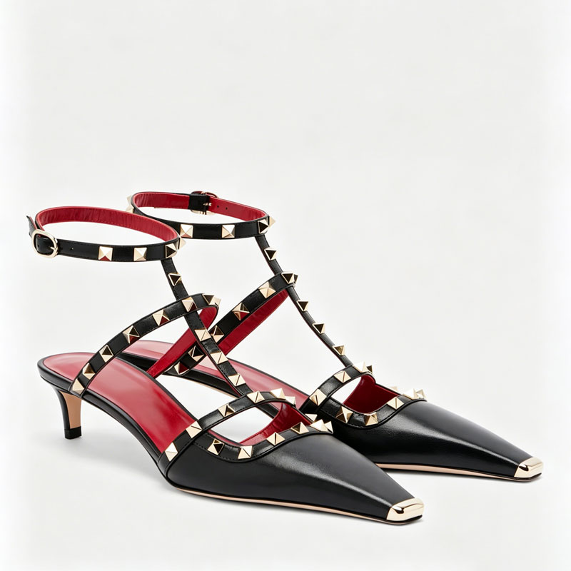2026 Women's Rivet Low Heel Sq - Women'S Shoes Quality ulasan dan harga