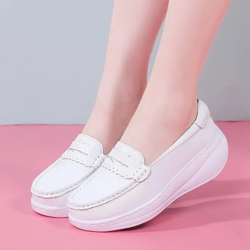 2025 White Pink Nurses Sneaker - Women Shoes Tennis ulasan dan harga