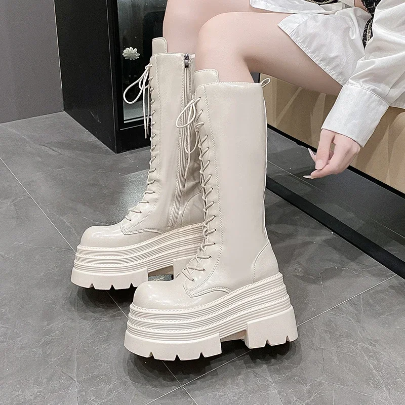 10CM New Women's Roman Long Bo - Knee High Boots Women ulasan dan harga