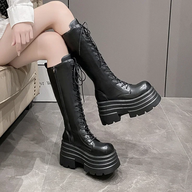 10CM New Women's Roman Long Bo - Knee High Boots Women ulasan dan harga